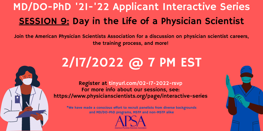 American Physician Scientist Association Interactive Session - Feb 17
